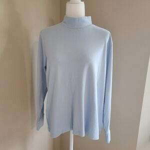 Lands' End Women's Soft Blue Long Sleeve Top